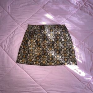 Y2K Brown Geometric Style  Mini Skirt